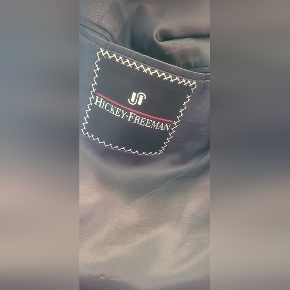 Men's Hickey Freeman 100% Wool Boardroom Jacket Size 42L Dark Charcoal Gray NICE - Picture 8 of 14